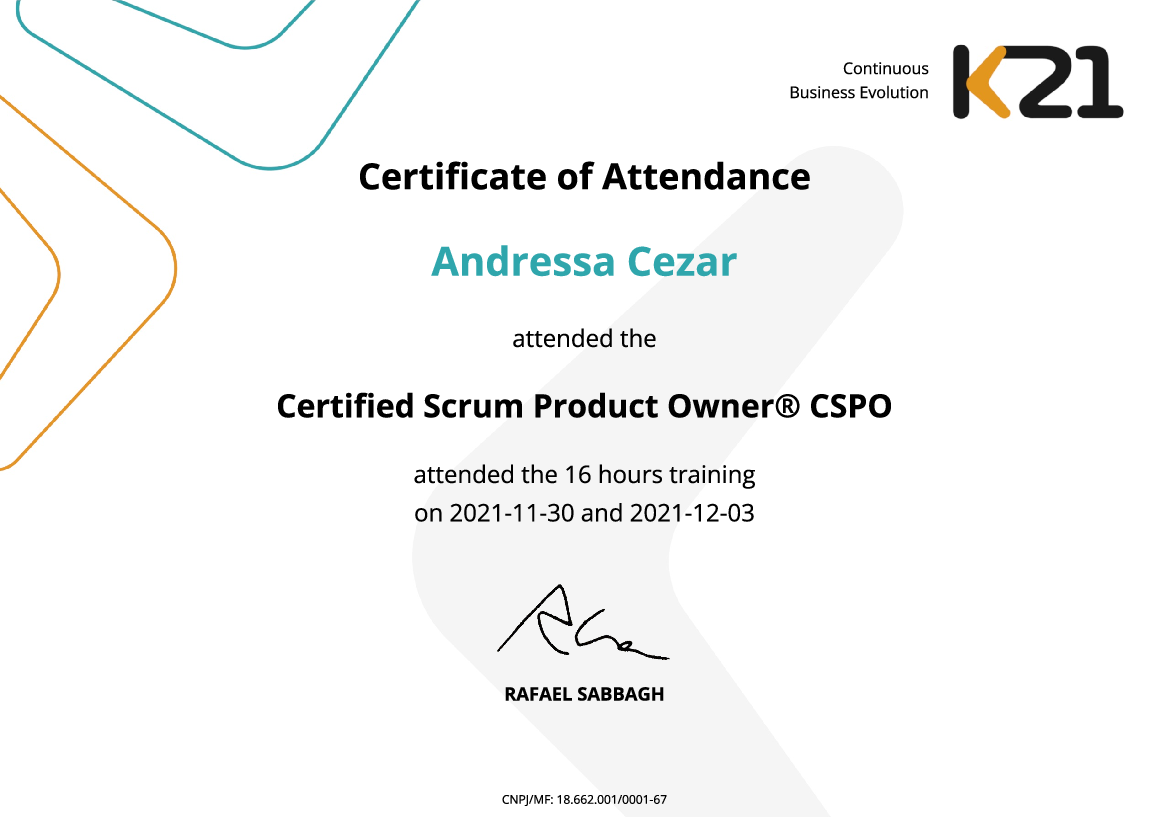 Certificado K21